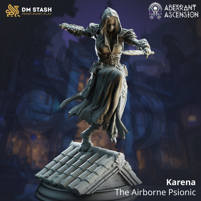 Karena, the Airborne Psionic (Female Half-Elf Assassin) - Hover Image