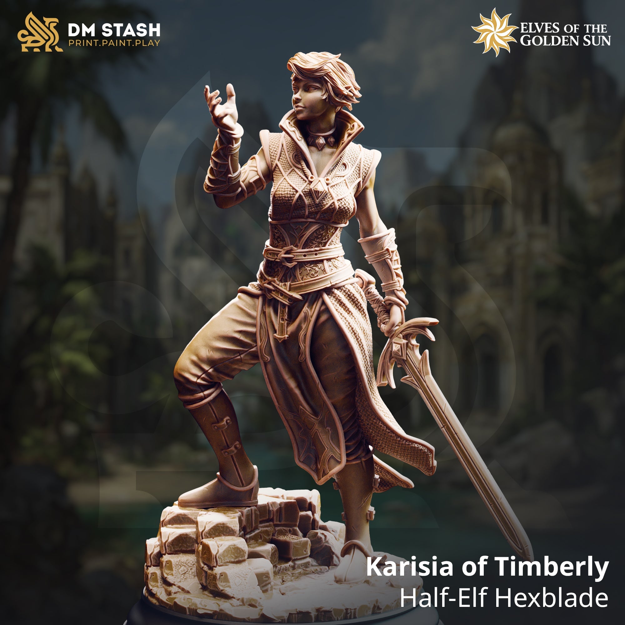 Karisia of Timberly, Half-Elf Hexblade (Female Half-Elf Warlock) Main image