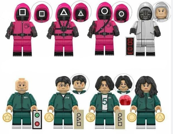 Squid Game Custom Minifig Set S2S1 (9 Figures) - Collectors World Toys Hover Image