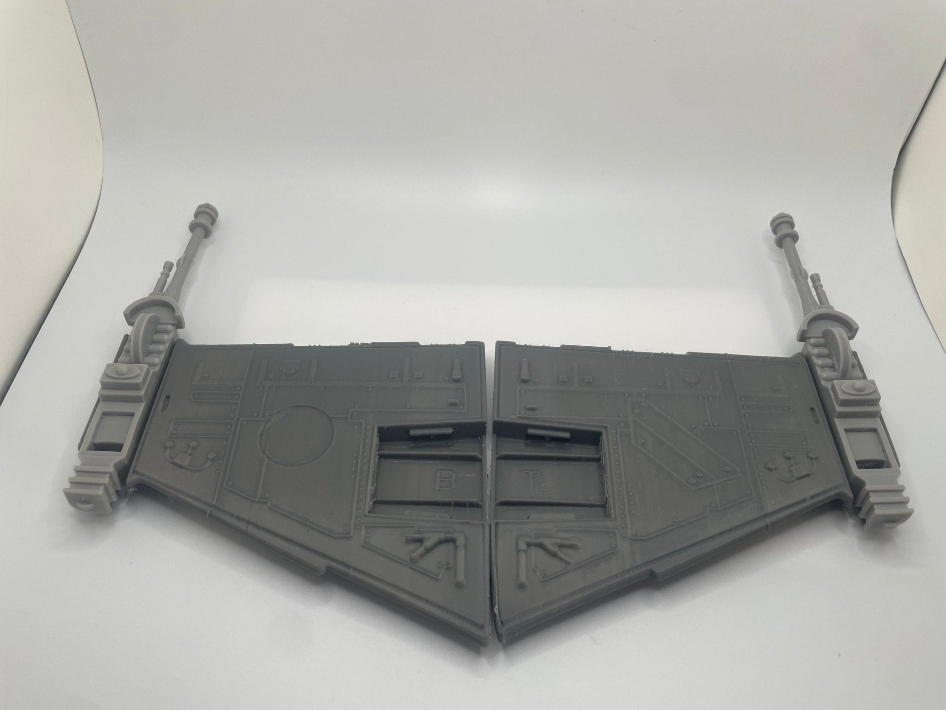 Kenner B-Wing fighter Top and Bottom & Cannons set REPRO