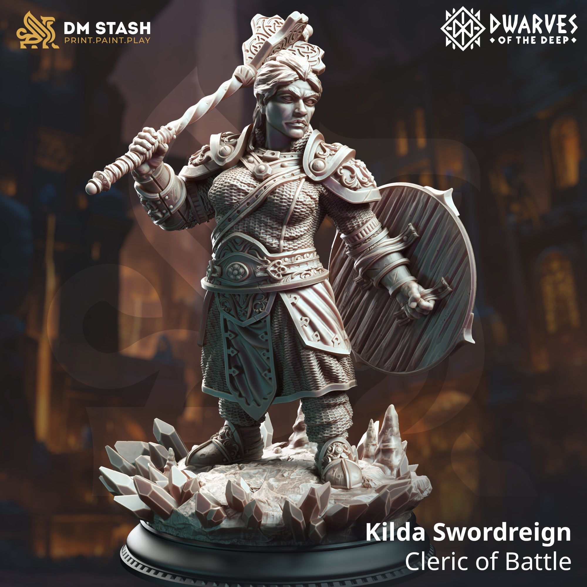 Kilda Swordreign, Cleric of Battle (Female Dwarf Battlecleric) Main image