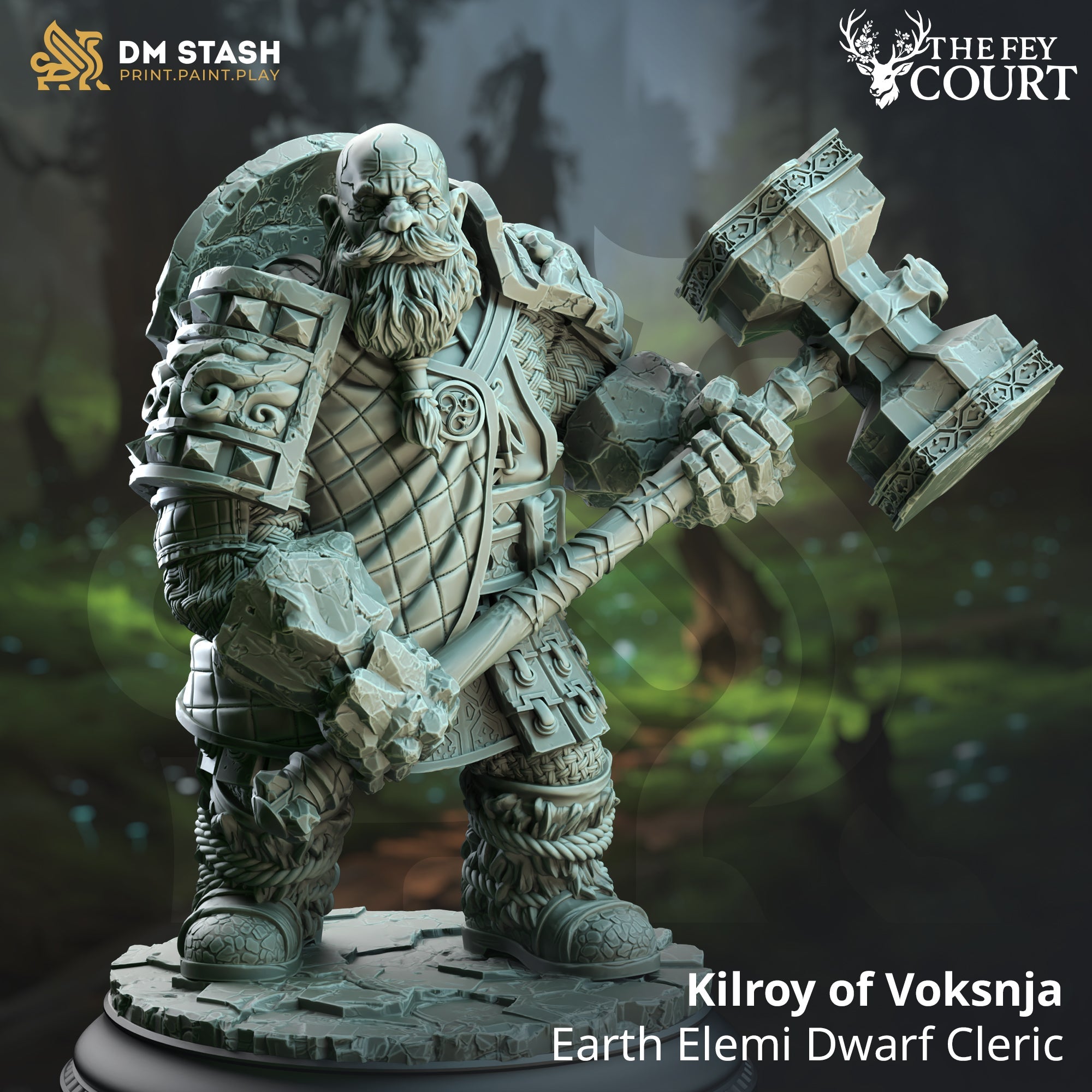 Kilroy of Voksnja (Male Earth Elemi Dwarf Cleric) Main image