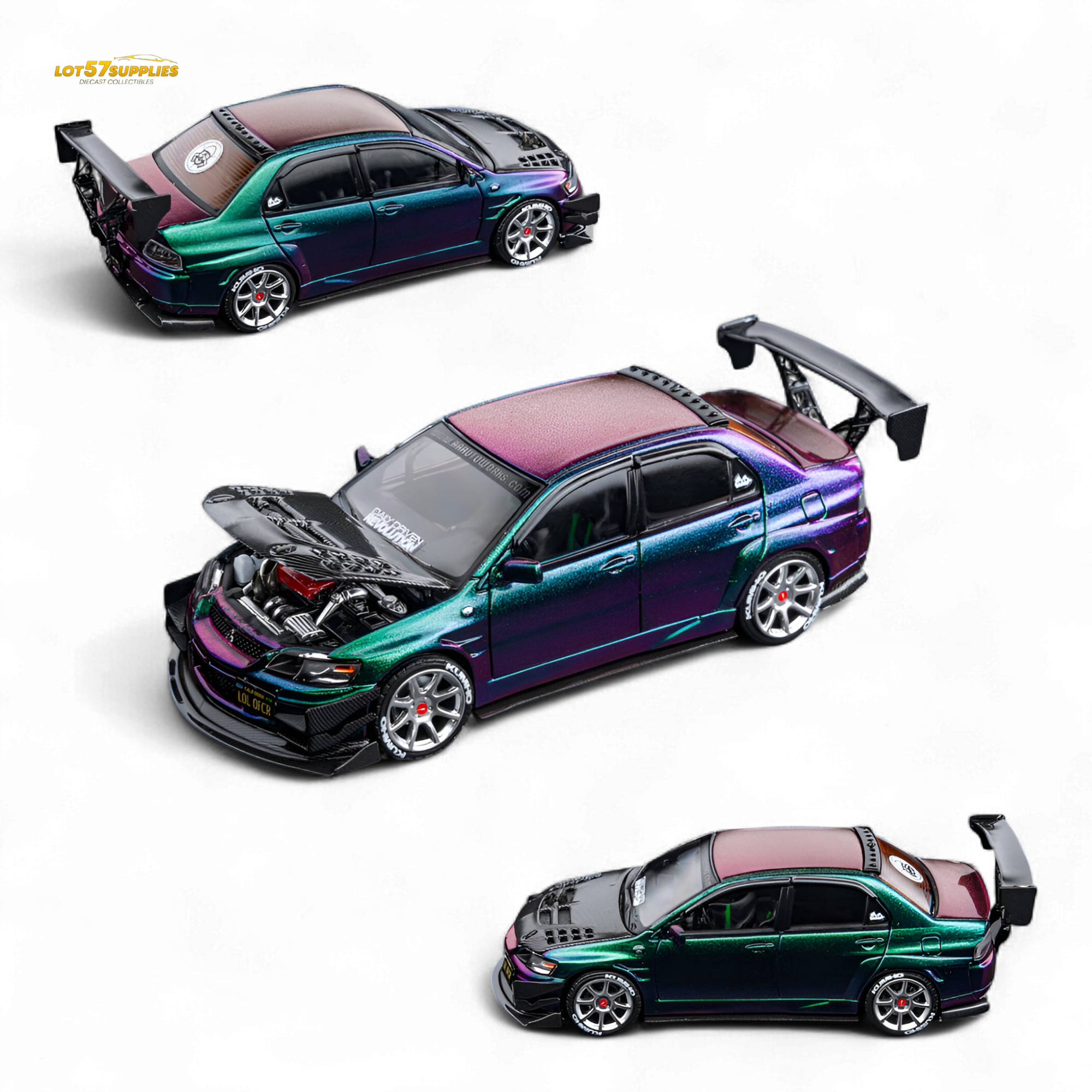 Findclassically Mitsubishi Lancer Evolution IX Chameleon With Carbon Bonnet 1:64 Main image