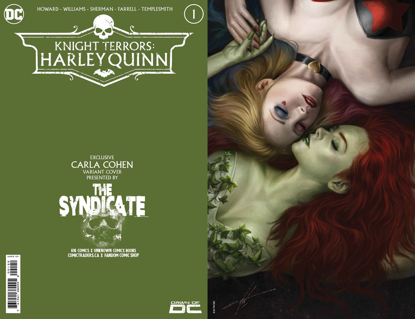 KNIGHT TERRORS: HARLEY QUINN #1 (CARLA COHEN EXCLUSIVE FOIL VIRGIN VARIANT)(2023) COMIC BOOK ~ DC Comics