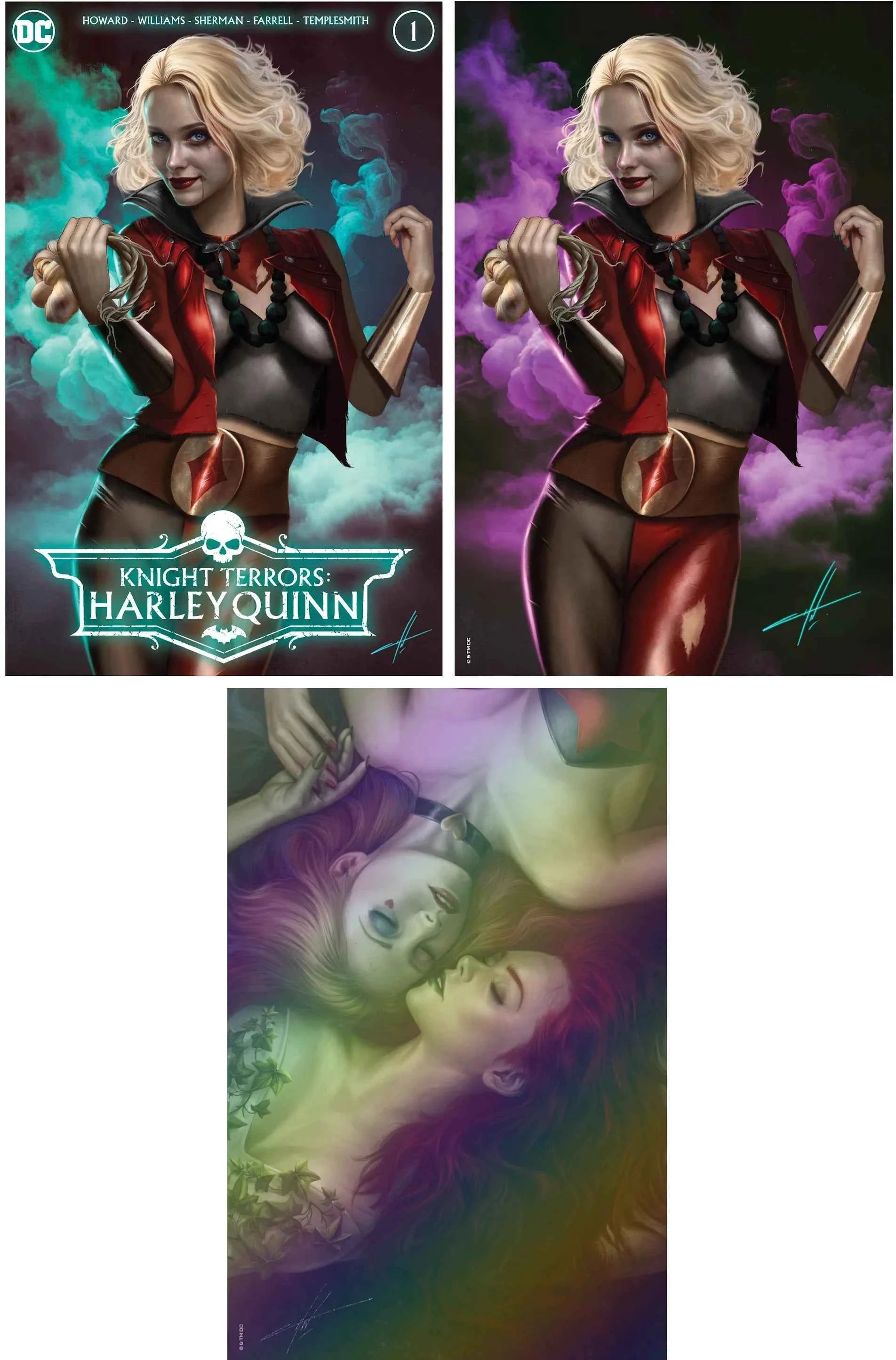 KNIGHT TERRORS: HARLEY QUINN #1 (CARLA COHEN EXCLUSIVE TRADE/VIRGIN/FOIL VARIANT SET) Main image