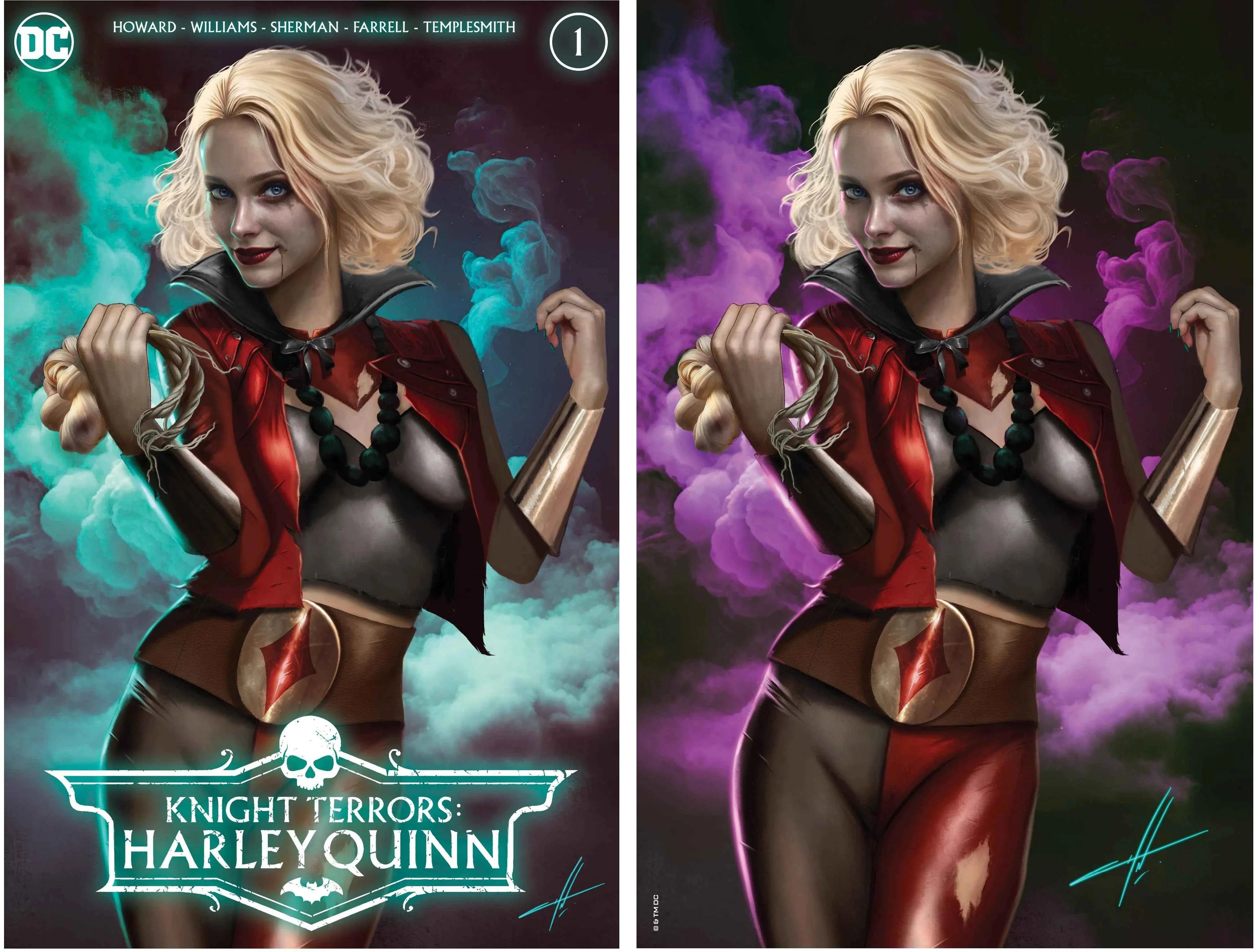 KNIGHT TERRORS: HARLEY QUINN #1 (CARLA COHEN EXCLUSIVE TRADE/VIRGIN VARIANT SET) Main image
