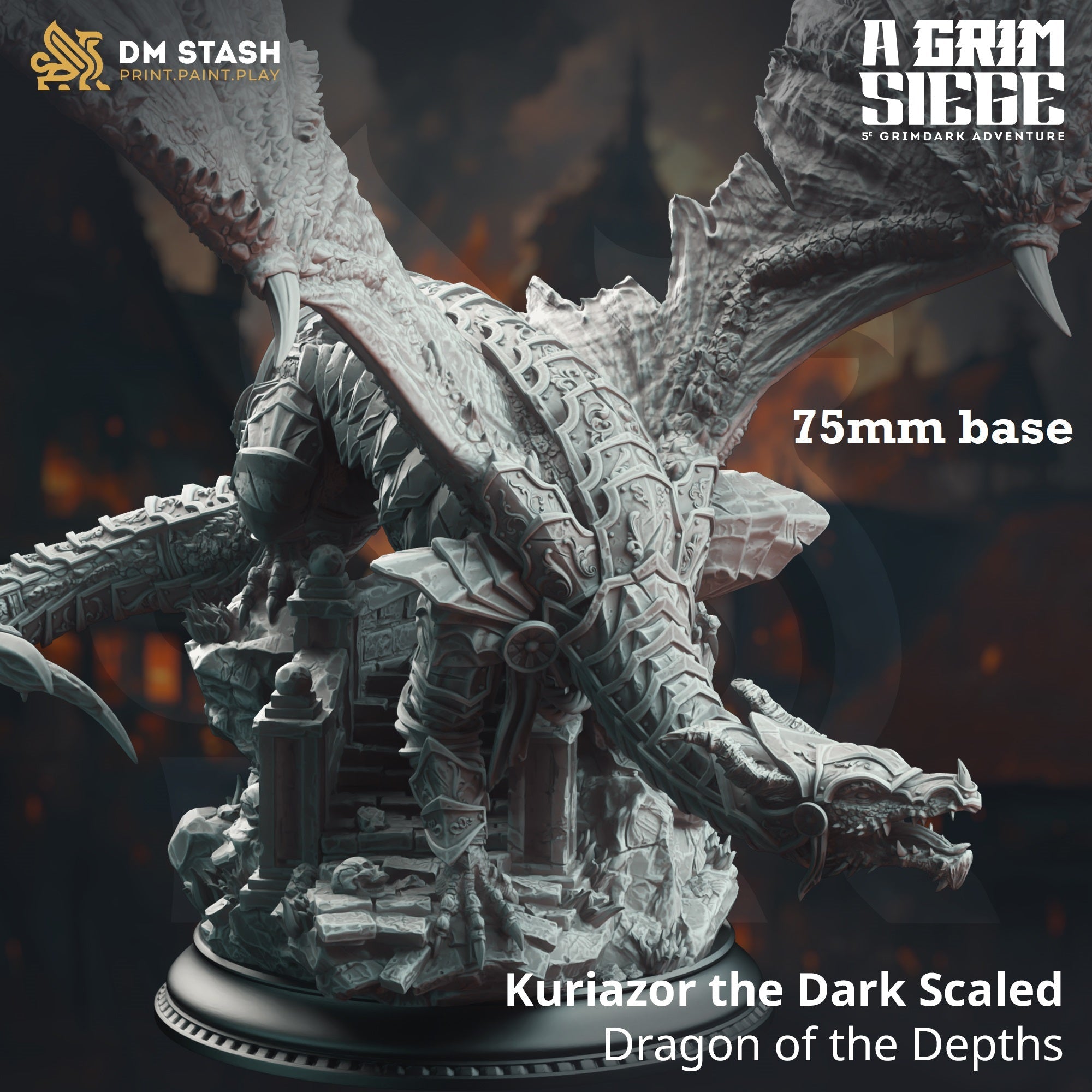 Kuriazor the Dark Scaled, Dragon of the Depths Main image