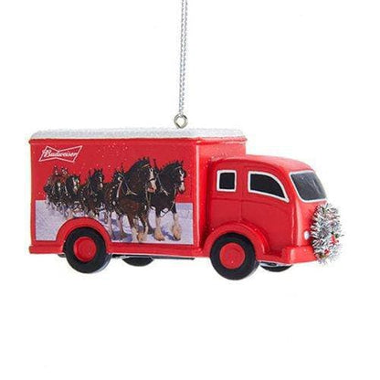 Kurt Adler - Budweiser Beer Ornament - Choose your Style Budweiser Truck with Clydesdale