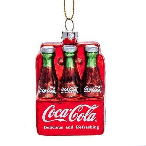 Kurt Adler - Coca Cola Ornament - Choose your Style Bottle 6-Pack Glass