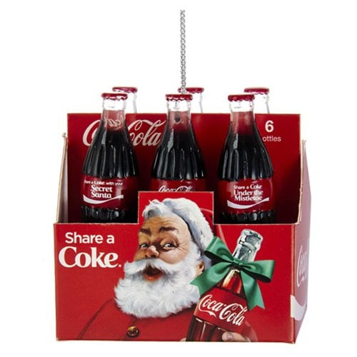 Kurt Adler - Coca Cola Ornament - Choose your Style Bottle 6-Pack 2 1 2-Inch Resin