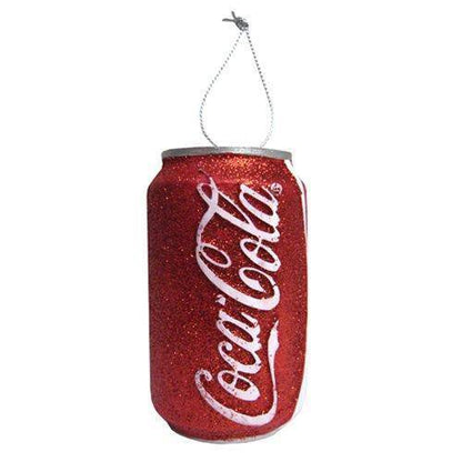 Kurt Adler - Coca Cola Ornament - Choose your Style Red Glitter Can 3 1 2-Inch