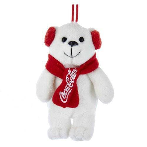Kurt Adler - Coca Cola Ornament - Choose your Style Polar Bear Earmuff 4-Inch Plush