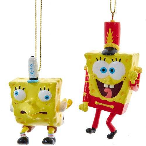 Kurt Adler - SpongeBob SquarePants Ornament - Choose your Style SpongeBob Memes 3 1 2-In - Set of 2
