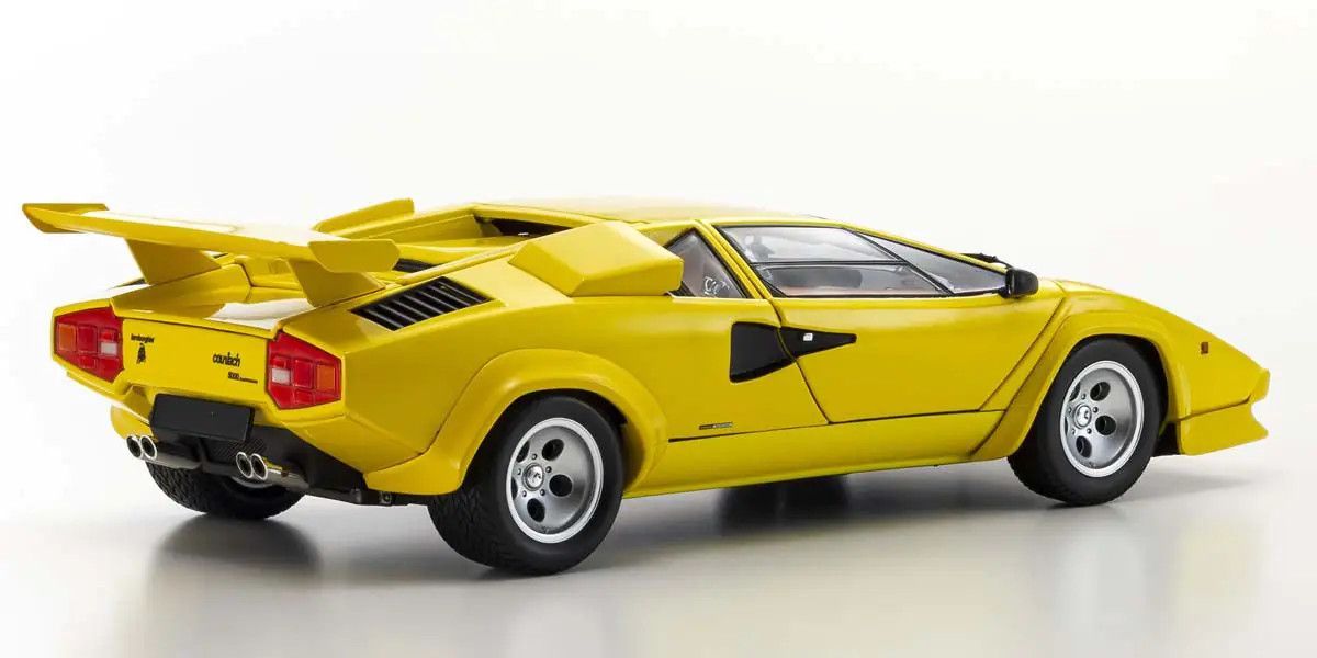 Kyosho - 1/18 Scale Lamborghini Countach LP5000 Quattrovalvole Yellow Model Diecast Car