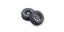 Glued Vintage Rally Tire FZ02-R (M), 8-Spoke Watanabe Wheel/Black Metallic, 2pcs