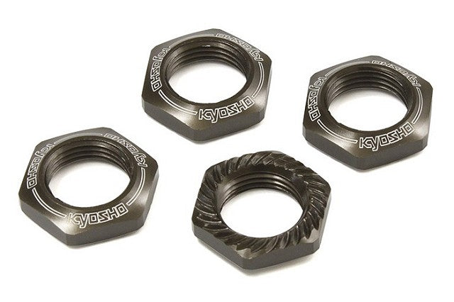 Gunmetal 17mm Serrated Wheel Nut