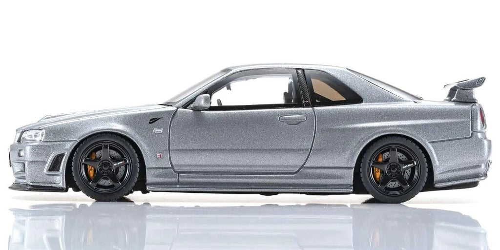 1/43 Scale Nissan Skyline GT-R R34 NISMO Grand Touring Diecast Car (Gray)