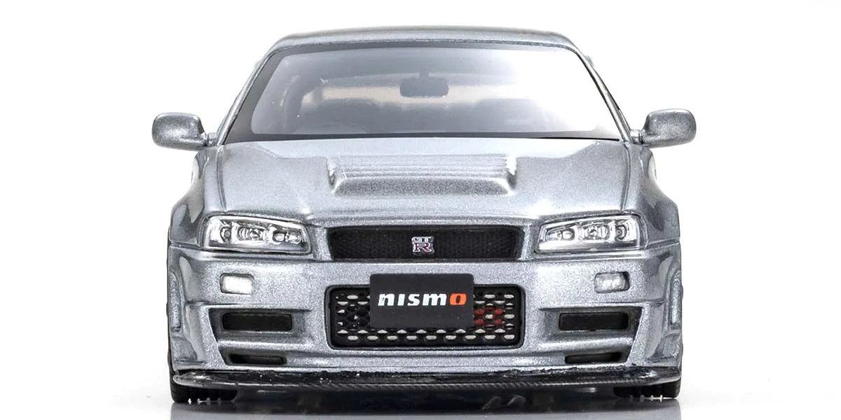 1/43 Scale Nissan Skyline GT-R R34 NISMO Grand Touring Diecast Car (Gray)