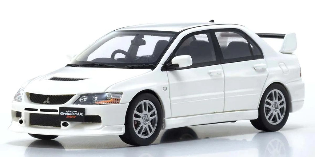 1/43 Scale Mitsubishi Lancer Evolution IX MR, White Diecast Car