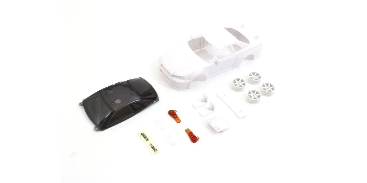 Nissan Skyline GT-R V-Spec (R34) White Body Set, w/Rim for AWD