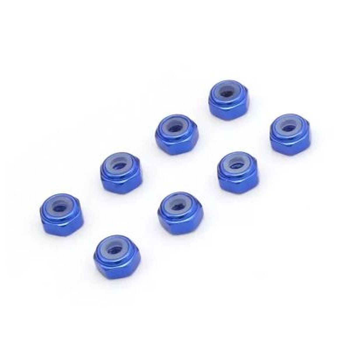 Kyosho - M2 Aluminum Nylon Color Nut 8pcs (Blue)