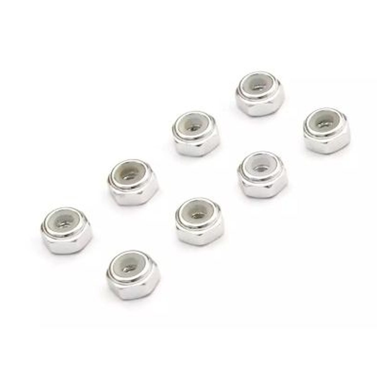 Kyosho - M2 Aluminum Nylon Color Nut 8pcs (Silver)