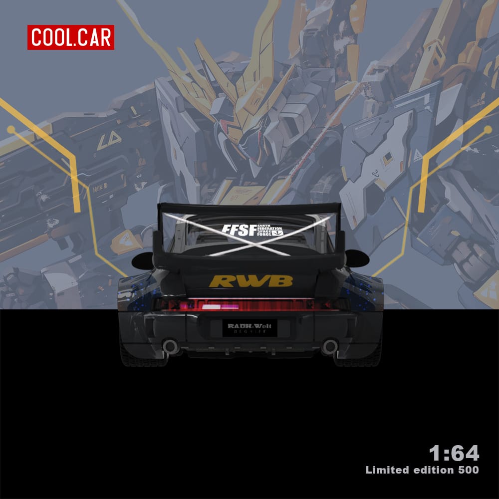 Cool Car Porsche RWB 964 BANSHEE MECHA Livery Figure Version 1:64