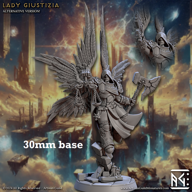 Lady Giustizia (Female Angel Paladin) - Hover Image