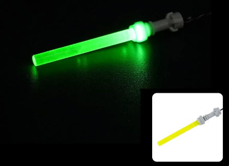 Green Lightsaber USB Plug-In Accessory for Minifigures - Collectors World Toys Hover Image
