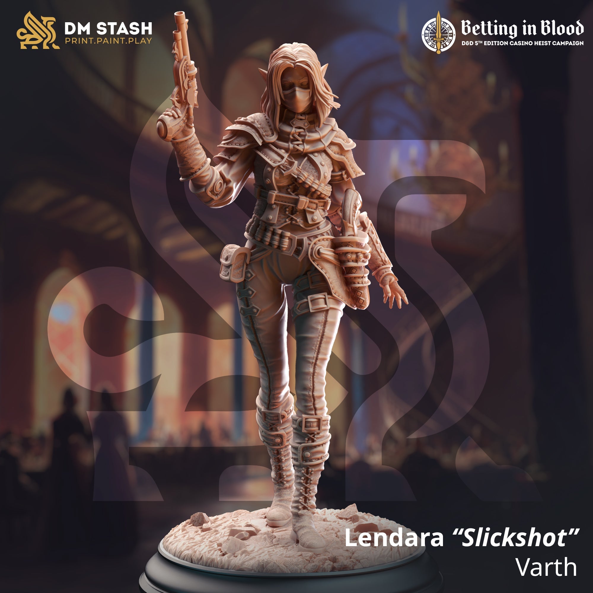 Lendara "Slickshot" Varth (Female Half-Elf Gunslinger) Main image
