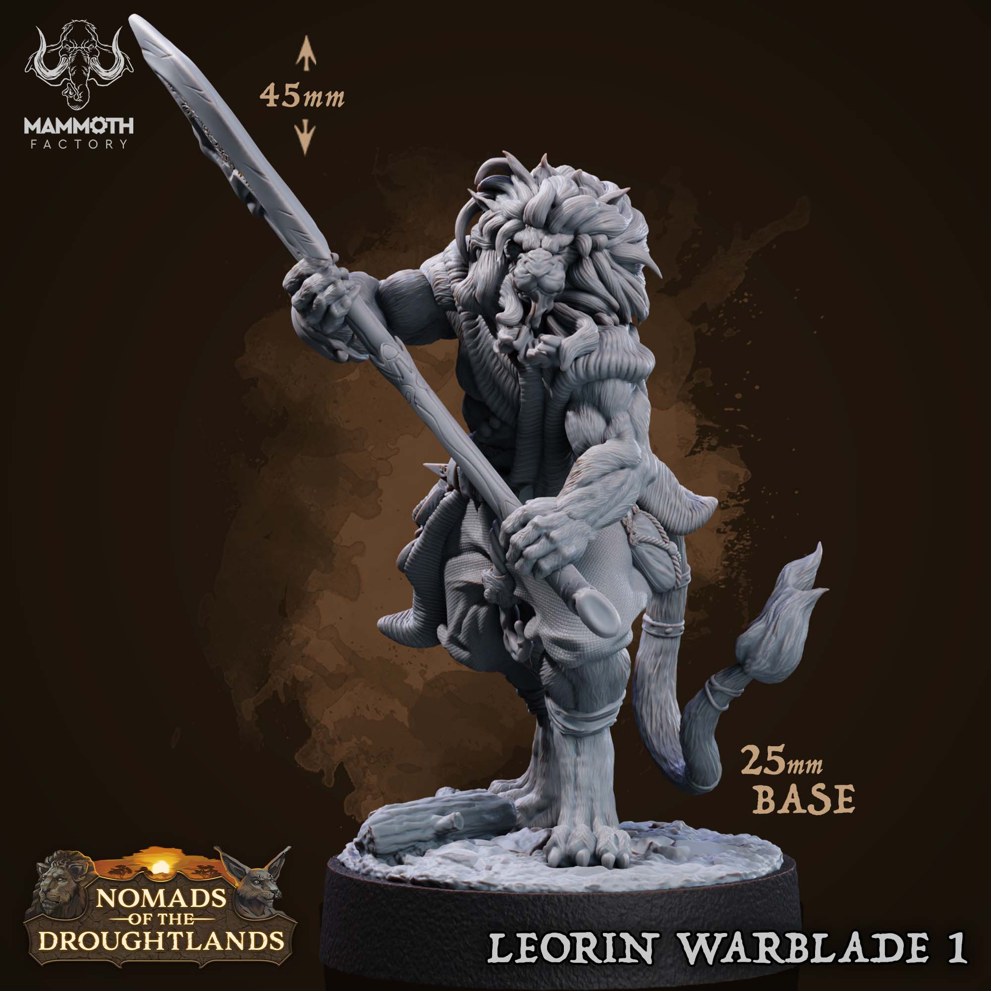 Leorin Warblade: Sculpt 1 (Male Leonin Barbarian)