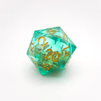 Leprechaun's Gold - Giant D20 Liquid Core DnD Dice Set | Acrylic RPG Gaming Dice - Collectors World Toys
