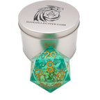 Leprechaun's Gold - Giant D20 Liquid Core DnD Dice Set | Acrylic RPG Gaming Dice - Collectors World Toys