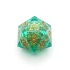 Leprechaun's Gold - Giant D20 Liquid Core DnD Dice Set | Acrylic RPG Gaming Dice - Collectors World Toys