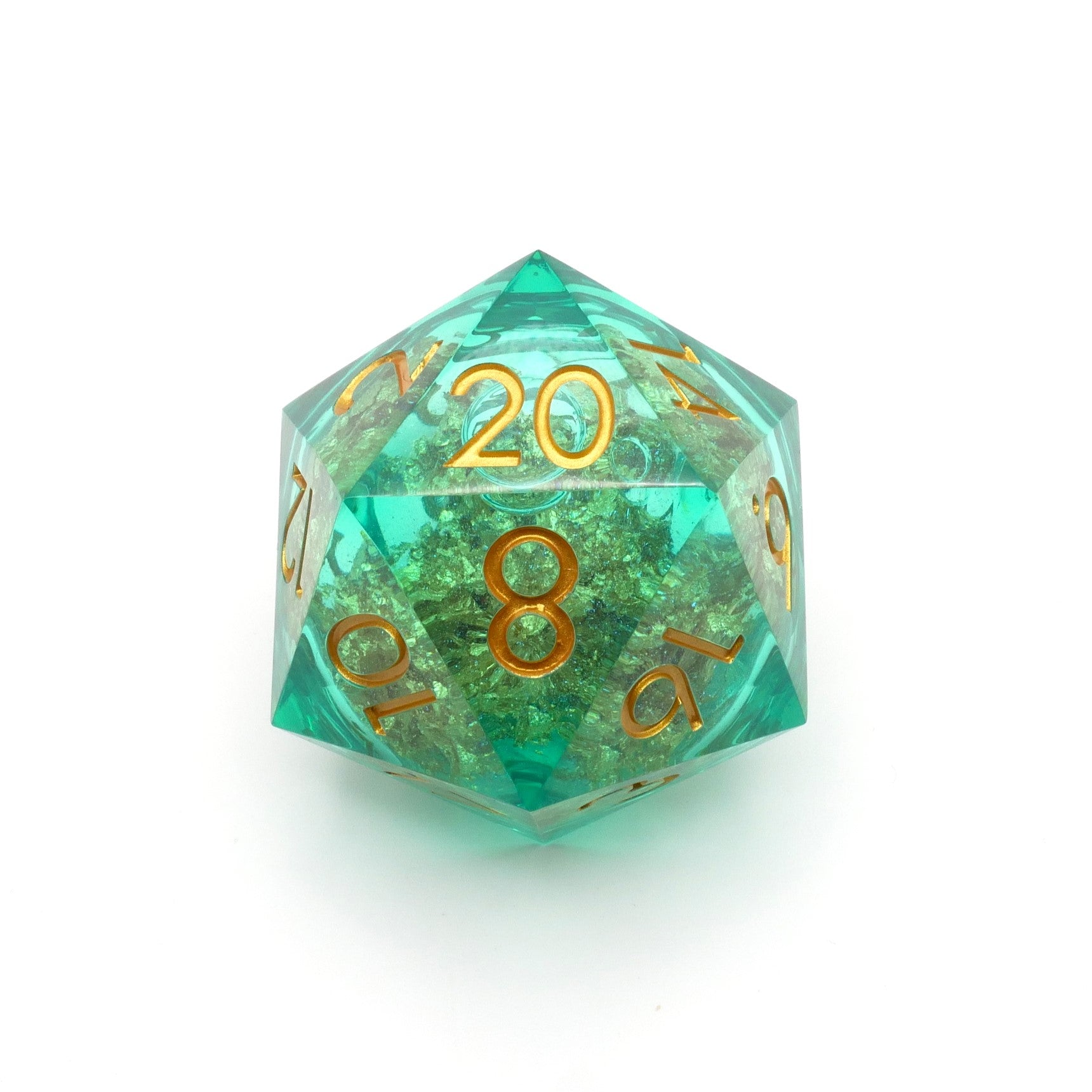 Leprechaun's Gold - Giant D20 Liquid Core DnD Dice Set | Acrylic RPG Gaming Dice - Collectors World Toys