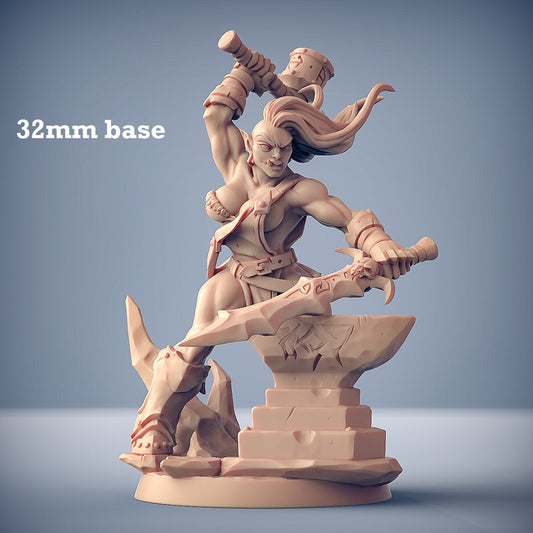 Logranna Helforge (Female Orc Blacksmith)