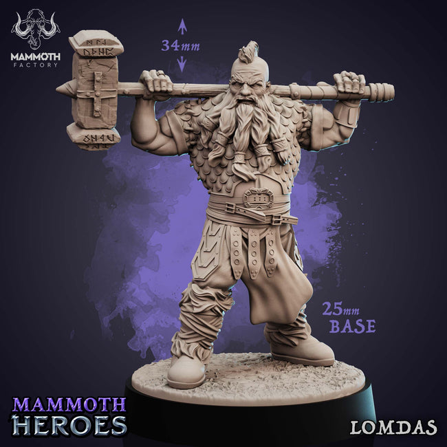 Lomdas (Male Dwarf Barbarian) - Collectors World Toys Hover Image