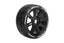 MFT GT-Shiv 1/8 GT Tires, 17mm Hex, Soft, Mounted on Black