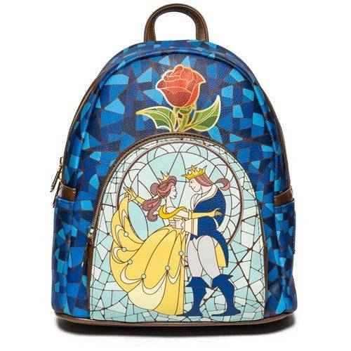 Loungefly Beauty and the Beast Stained-Glass Window Mini-Backpack - Entertainment Earth Exclusive Main image