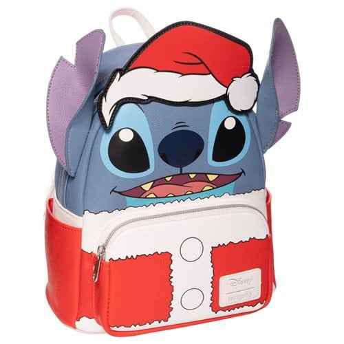 Loungefly Lilo & Stitch Holiday Santa Stitch Mini-Backpack- Entertainment Earth Exclusive Hover Image