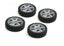 1/10 Rally Tires 6 Spoke Wheel Gray / ET-0mm (4pcs)