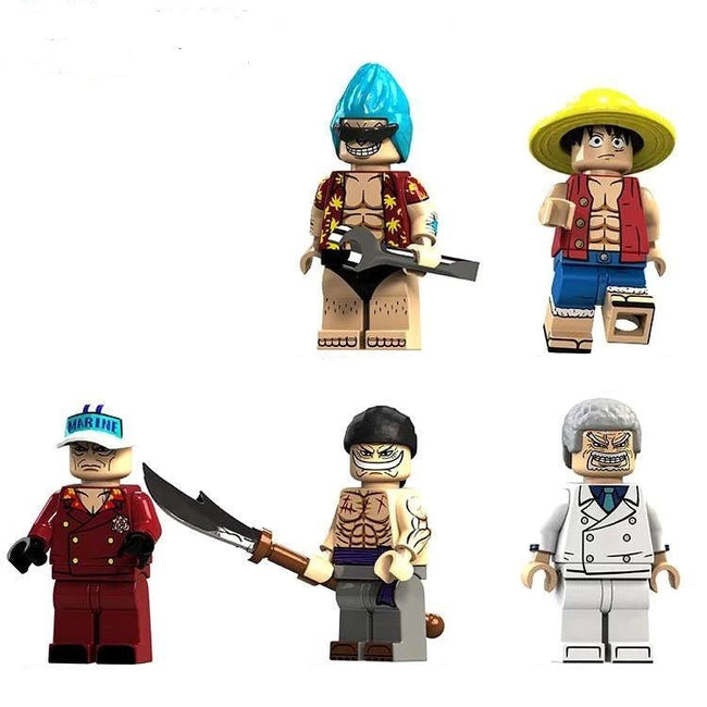 Straw Hat Pirate Captain Custom Minifig set - Collectors World Toys Hover Image