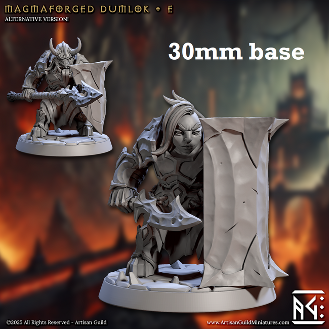 Magmaforged Dumlok: Sculpt E (Female Fire Dwarf Warrior) Hover Image