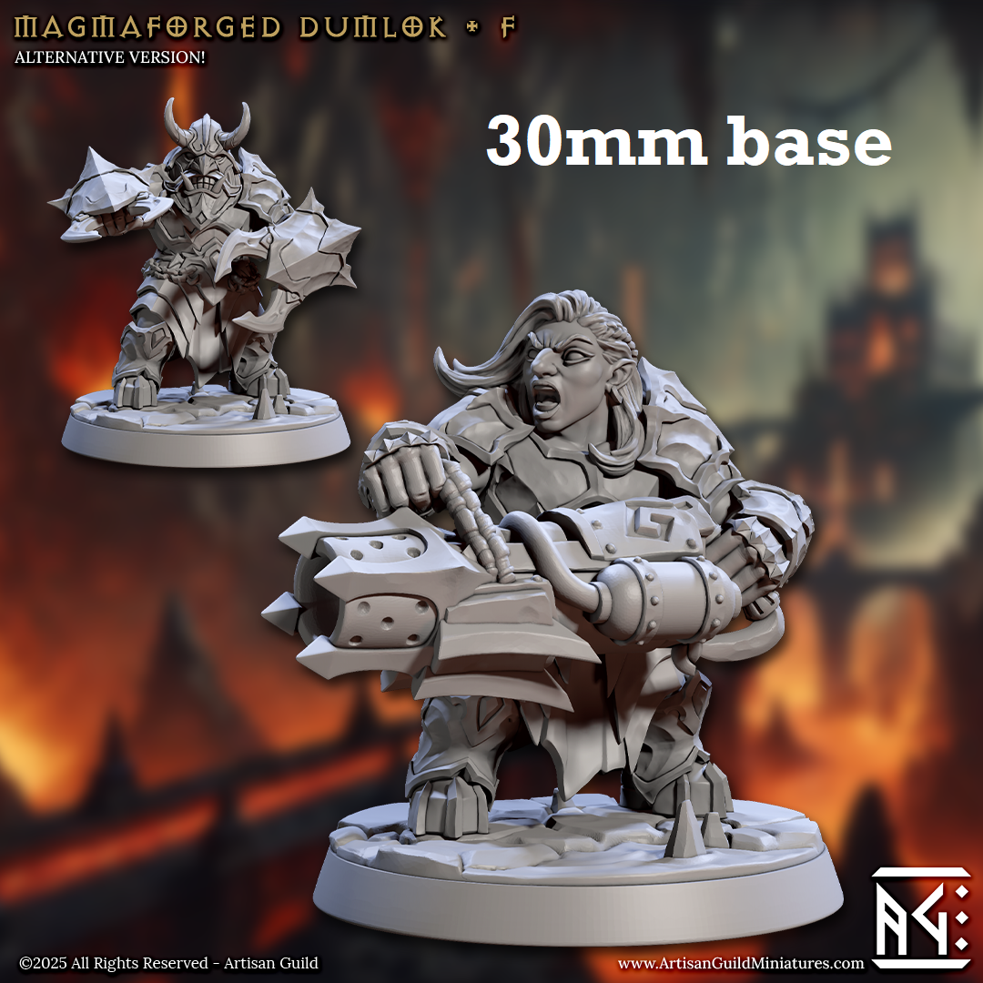 Magmaforged Dumlok: Sculpt F (Female Fire Dwarf Warrior) Main image