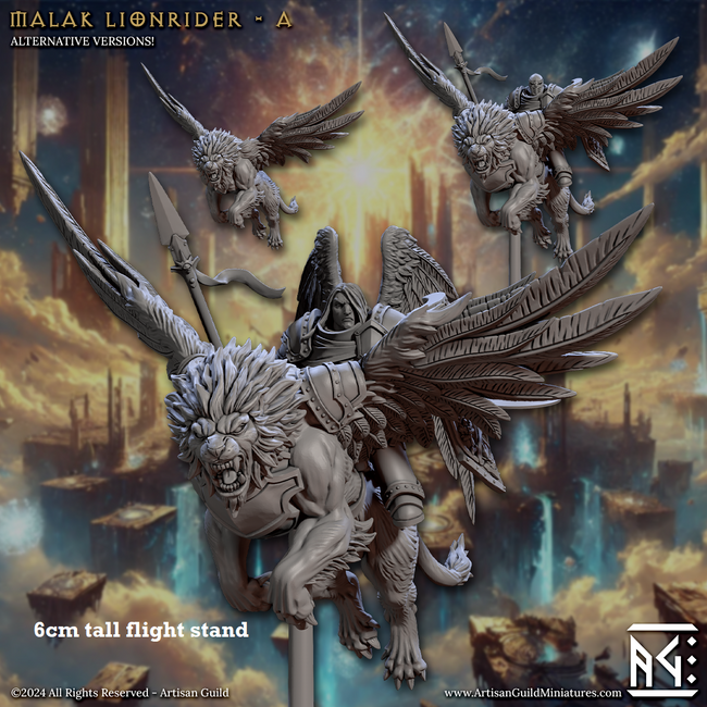 Malak Lionrider: Sculpt A (Male Angel Paladin Calvary Unit) Hover Image