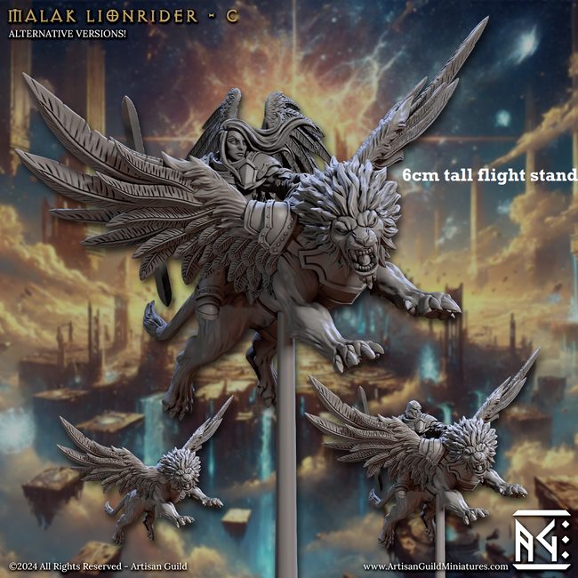 Malak Lionrider: Sculpt C (Female Angel Paladin Calvary Unit) Hover Image