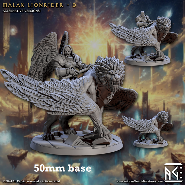 Malak Lionrider: Sculpt D (Female Angel Paladin Calvary Unit) Hover Image