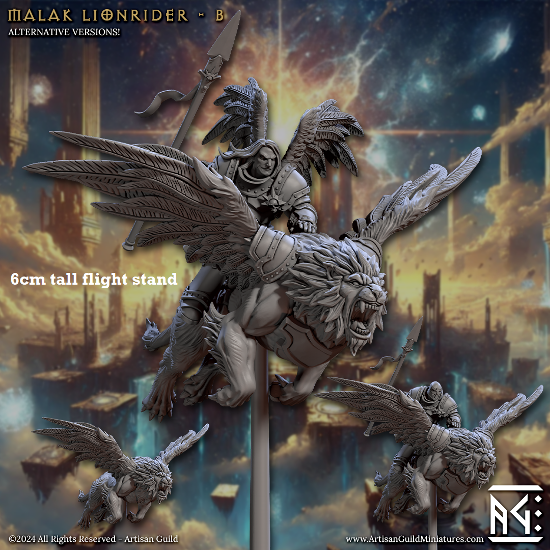 Malak Lionrider: Sculpt B (Male Angel Paladin Calvary Unit) Main image