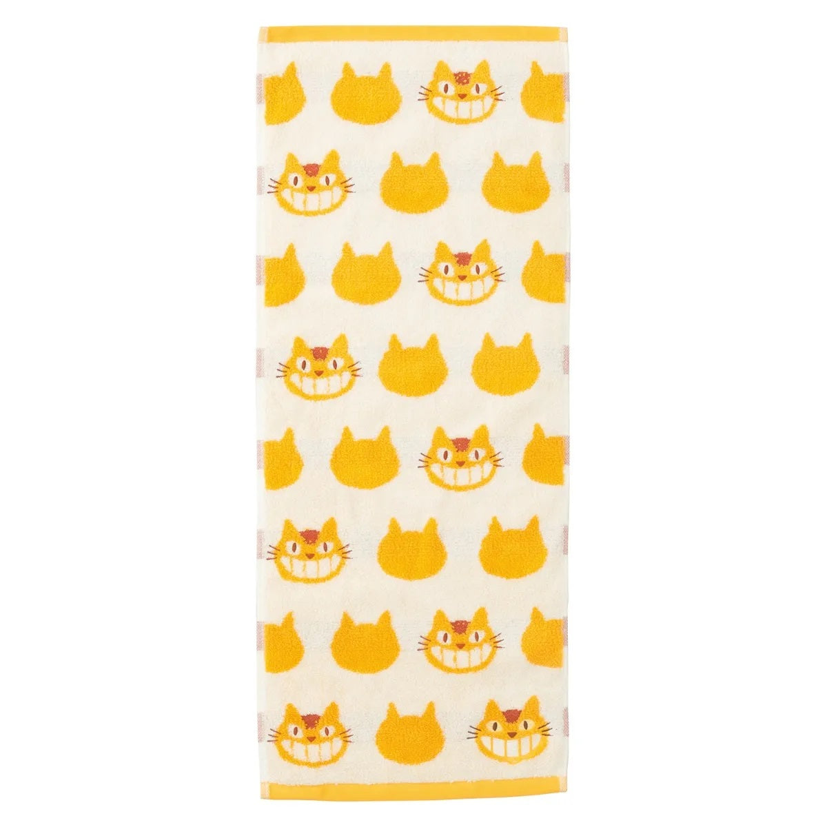 My Neighbor Totoro Catbus Face Towel Yellow and White Main image