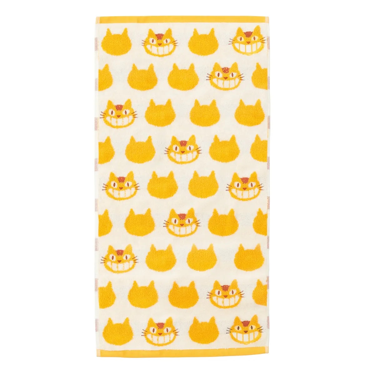 My Neighbor Totoro Catbus Big Bath Towel Yellow and White Main image